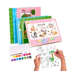 Libro de Pintura de Acuarelas de <span class=keywords><strong>Animales</strong></span> <span class=keywords><strong>del</strong></span> <span class=keywords><strong>Bosque</strong></span>, Kit de Arte <span class=keywords><strong>para</strong></span> <span class=keywords><strong>Colorear</strong></span> DIY con Paleta de Pinturas Integrada y Pincel, Juguete Educativo de Actividad Creativa - Product Image 1