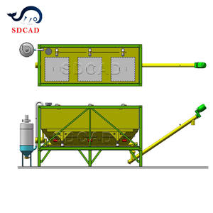 सस्ते मूल्य मोबाइल कंटेनर क्षैतिज सीमेंट सिलो 100 टन बड़े आकार के क्षैतिज सीमेंट सिलो - Product Image 1