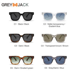Lunettes de soleil Grey Jack, monture TR90, verres TAC, polarisées UV400, style carré unisexe, type 3, pare-soleil - Product Image 5