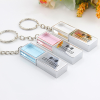 USB Flash Drive kristal emas, Flash Drive kecepatan tinggi 32GB hingga 128GB, hadiah bisnis