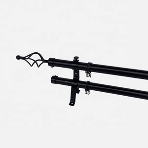 Tringle à Rideaux Métallique Ajustable en Fer, 25/28mm, Simples et Doubles, Extensibles, Kits de Tringles à Rideaux en Gros - Product Image 6