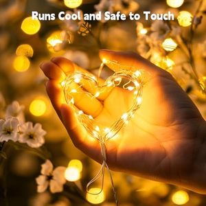 200led Plug-in Cổ Tích đèn 66feet ấm trắng chuỗi đèn không thấm nước linh hoạt dây bạc cho trong nhà ngoài trời giáng sinh IP65 - Product Image 2