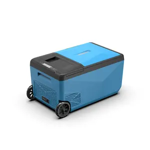 Alpicool KT25 mini refrigerador coche hogar doble uso 12V 24V camping nevera eléctrica congelador de coche con ruedas para exteriores