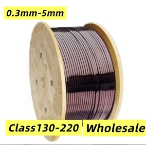 Fil de cuivre rectangulaire émaillé à conducteur solide, tension nominale 600V, classe thermique <span class=keywords><strong>M</strong></span>, pour bobinage de transformateur magnétique - Product Image 1