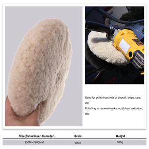 Tampone per Lucidatura in Lana Morbida da 8 Pollici, Filettatura 5/8-11, Tamponi in Lana 100% Naturale, Tamponi per Lucidatura in Lana a Doppia Faccia per Finitura Auto e Mobili - Product Image 4