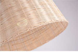 Lampe suspendue en rotin tressé, 3500K blanc chaud, angle de faisceau 360°, éclairage rustique vintage pour bar, restaurant, café, décoration intérieure - Product Image 4