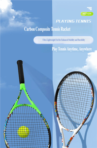 Ventes en gros d'usine, raquettes de tennis pour enfants, 19-27 pouces, fibre de carbone, nylon, raquettes de tennis individuelles pour débutants - Product Image 2