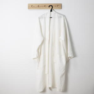 Qualità di lusso all'ingrosso plus size abiti leggeri al ginocchio per le donne abito di lino <span class=keywords><strong>bianco</strong></span> 100% <span class=keywords><strong>kimono</strong></span> di lino - Product Image 2