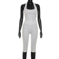 Nuevo Conjunto de Dos Piezas con Estampado de Puntos, Top Corto con Cordones y Pantalones Ajustados, Conjunto Sexy de Dos Piezas para Mujer