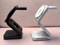Support de charge sans fil magnétique pliable 3-en-1 avec support pour téléphone portable, pour montre et Airpods, pour une charge rapide