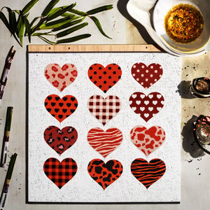 Parches Termoadhesivos de Chenilla con Diseño de Corazón a Cuadros para Ropa, Bordados, Accesorios Decorativos, Venta al por Mayor en China - Product Image 3