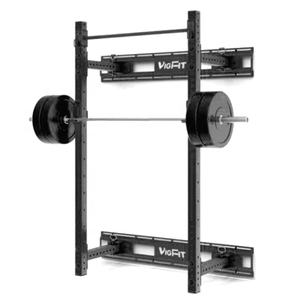 壁掛け式メタルスクワットラック（プルバー付き）多機能ジム機器 パワー クロスフィットラック ブラックマット - Product Image 2