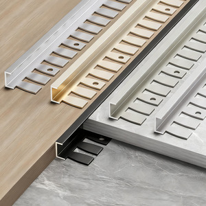 แถบขอบกระเบื้องอลูมิเนียมแบบทันสมัย-แถบตกแต่งโลหะงอได้กรอบขอบผนังสำหรับใช้ในบ้าน/เชิงพาณิชย์ - Product Image 5