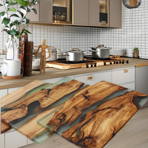Tapis de cuisine moderne de luxe antidérapant en silicone, résistant à la chaleur, épaisseur 8 mm, support pour faitout, dessous de plat - Product Image 2