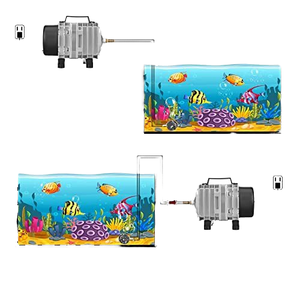 משאבת אוויר מגנטית חשמלית אקווריום 220v/18w קו סדרת שולחן עבודה מפואר - Product Image 5