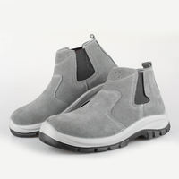 Fabricant de chaussures de sécurité bon marché, botte de sécurité Chelsea en cuir véritable, chaussures de sécurité industrielles à bout d'acier pour femmes