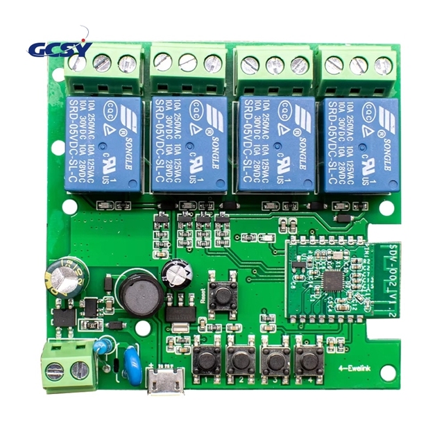 Smart Remote Control Module 4 Channels Wifi Switch 12V 24V 85-250V 220V Zigbee WiFi Relay Work with Ewelink APP  Google Home
