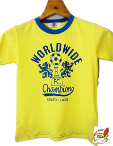 เสื้อยืดคอกลมแขนสั้นสำหรับเด็กอายุ 2-8 ปี ผลิตจากผ้า TC 35% คอตตอน 65% โพลีเอสเตอร์ 150-160gsm (42) - Product Image 5