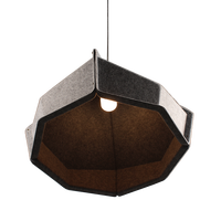 Lampe suspendue rectangulaire en feutre PET gris de style européen moderne, LED blanc chaud, hauteur réglable, protection des yeux, garantie 5 ans, pour la maison