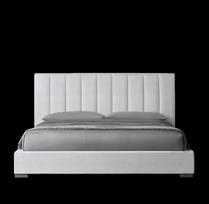 Sunwe 2022美式现代豪华卧室家具软垫织物大号床架