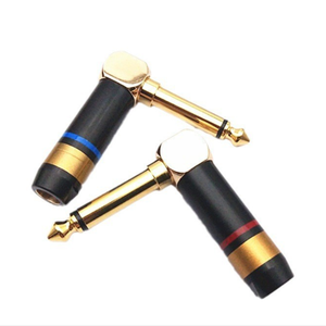 Bxon Gold Plated 6,35mm Mono <span class=keywords><strong>Plug</strong></span> 1/4 "TS Micrófono Conector de audio - Product Image 1