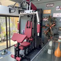 Máquina de entrenamiento de fuerza multifunción de alta resistencia con contrapeso de 73 kg, cable cruzado y estación de tríceps, máquina de polea alta.