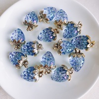 Perles en acrylique YWJC en forme de fraise, 2,3*3,2 mm, 10 pièces/sac, accessoires de fabrication de bijoux, vente en gros