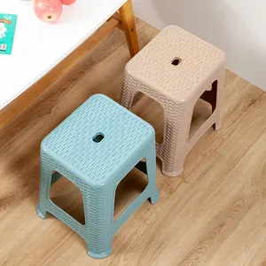 Modern Square Plastic Stool For Indoor And Outdoor For Living Room Kitchen Bedroom School Home Use Industrial Step Stool