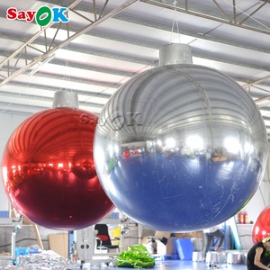 Gran oferta, barato, decorativo, Pvc, reflectante, azul-verde, mezcla media, iridiscente, 1 metro, <span class=keywords><strong>discoteca</strong></span> gigante, Bola de espejo inflable/<span class=keywords><strong>esfera</strong></span> - Product Image 6