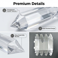 Columna de Hielo de Cristal de PVC de la Marca JM, Elegante, Sencilla y Moderna (30cm/60cm), Desmontable, Decoraciones de Techo para Bodas al por Mayor