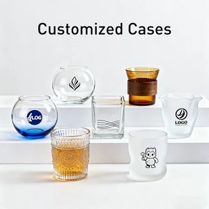 Bicchiere in Vetro Trasparente da 400ml con Lettere, per Succhi, <span class=keywords><strong>Acqua</strong></span> e Caffè Freddo, Tazza da Caffè per Relax, Articoli per Bevande Fai-da-Te 56H - Product Image 4