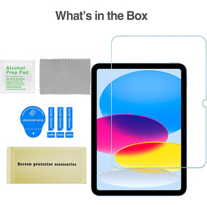 อุปกรณ์ป้องกันหน้าจอกระจกแท็บเล็ต HD ใสสำหรับ <span class=keywords><strong>iPad</strong></span> 10th 10.9นิ้ว /<span class=keywords><strong>ipad</strong></span> <span class=keywords><strong>Pro</strong></span> <span class=keywords><strong>11</strong></span> 2022พร้อมบรรจุภัณฑ์ - Product Image 6