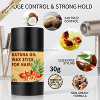 Stick de finition capillaire 30g à l'huile de Batana pour cheveux rebelles et cassés, fixateur à tenue forte, stick lissant pour hommes et femmes