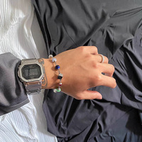 Bracelet à breloques en acier inoxydable Ganku pour hommes seniors européens et américains, style hip-hop, ne ternit pas, accessoires de mode de marque