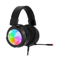 Headset Gaming OEM Logo kustom desain baru Headset Gaming kualitas tinggi cahaya Rgb untuk Pc