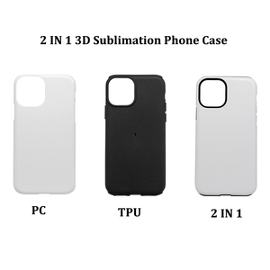 Custodia 2 in 1 in TPU e PC con rivestimento resistente per sublimazione 3D, <span class=keywords><strong>bianca</strong></span>, fai da te, per <span class=keywords><strong>iPhone</strong></span> 14 Plus 13 <span class=keywords><strong>Pro</strong></span>, per trasferimento a caldo - Product Image 3