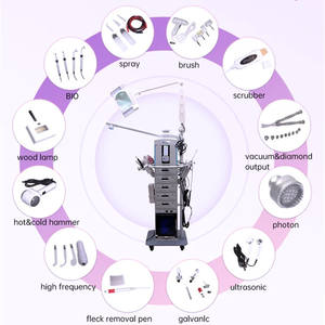 Máquina de Belleza Facial Multifunción 2024z 19 en 1 para Limpieza Facial con Frío y Calor, Lámpara de Aumento y Detector de Piel - Product Image 5