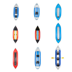 Barco inflable con pedales para 1 persona, moderno asiento individual para Kayak, canoa, pesca, barato, novedad - Product Image 3