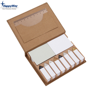 Wholesale Custom Kraft Paper Index Card Sticky Notes Set Box With Ruler