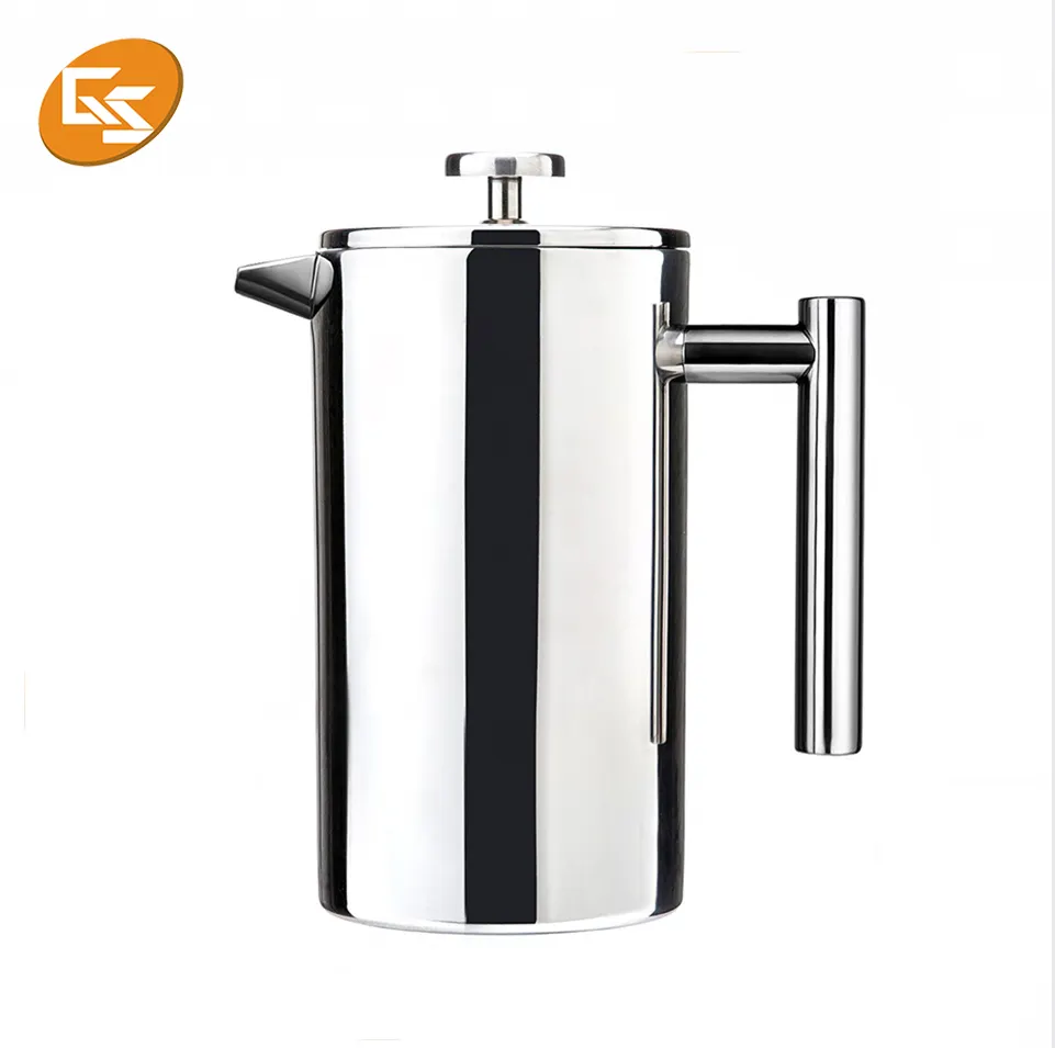 Plunger Kopi 800Ml, Dinding Ganda Stainless Steel Pot Kopi Tekan Perancis