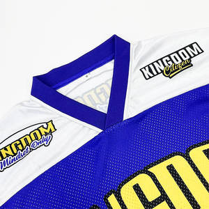 Maillot de football américain vintage surdimensionné pour homme, streetwear personnalisé - Product Image 3