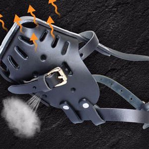 개 총구 커버 포함 케이지 총구 통기성 애완 동물 개 용품 소 가죽 독일 셰퍼드 Dobermann 모든 - Product Image 4