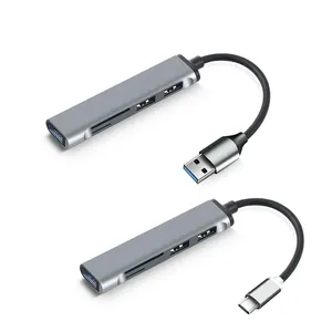 새로운 USB C 허브 3.0 타입 C 5 포트 멀티 스플리터 어댑터 OTG TF SD 샤오미 레노버 맥북 프로 에어 프로 PC 컴퓨터 액세서리