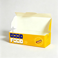 Cajas para Hot Dogs Personalizadas con Diseño de Dibujos Animados, Hechas en Fábrica con Papel Kraft Reciclado, Laminación Mate, Aptas para Restaurantes