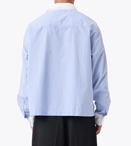 Camisa Larga de Alta Calidad para Hombre, Transpirable, Retro, Cálida, Corte Cuadrado, Manga Larga, Corte Recto, Tejida, 100% Algodón - Product Image 2