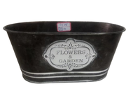 Jardinière succulente rustique ovale pots de fleurs et jardinières pot de plantes en étain de jardin de style français bon marché pour décoration intérieure et extérieure