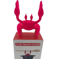 Repose-cuillère en silicone en forme de crabe, résistant à la chaleur, antidérapant, support de cuillère pour comptoir de cuisine