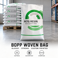 Sac tissé en PP laminé BOPP de 25 kg avec doublure en PE, imperméable, pour emballage de granulés de résine et produits chimiques, vente en gros