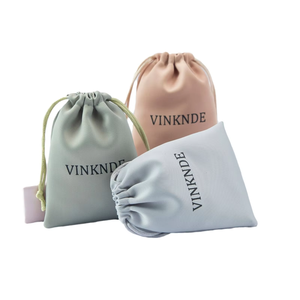 Pochettes en velours avec cordon de serrage, sacs cosmétiques réutilisables, pochette de rangement en tissu doux avec logo personnalisé imprimé - Product Image 1