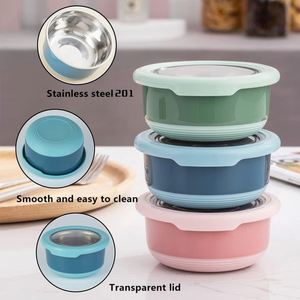 Fresh-Keeping <b>Box</b> with Lid Insulated <b>Lunch</b> <b>Box</b> Daily Kitchen Food Sealed <b>Box</b> Household Refrigerator Fresh Bowl Set - Product Image 3